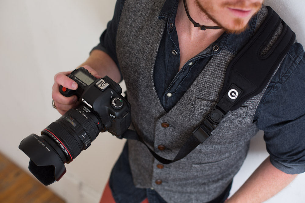 Closeup of Glide One Camera Strap 