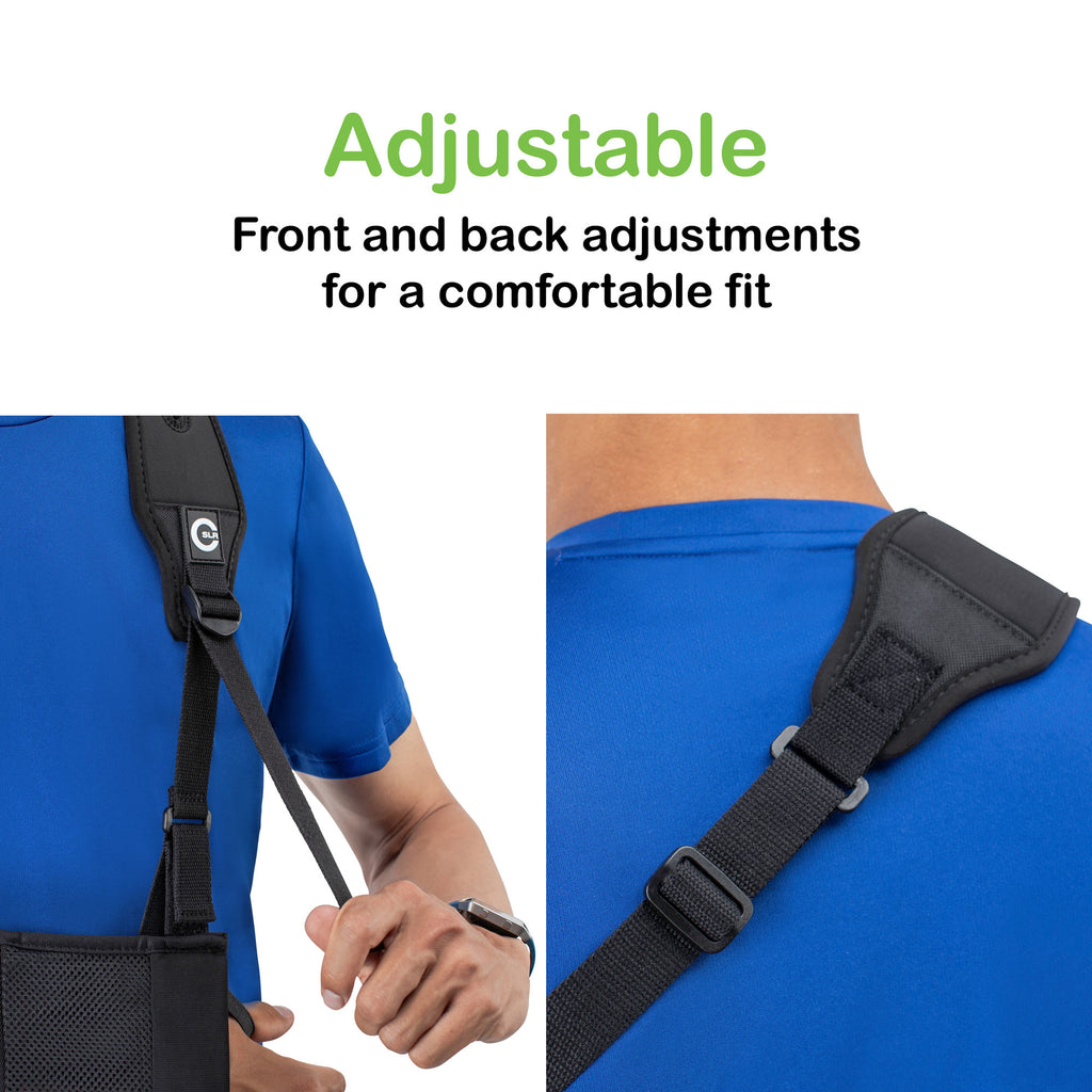 Medical Arm Sling with Split Strap Technology, Ergonomic Design by Custom SLR + Healjoy